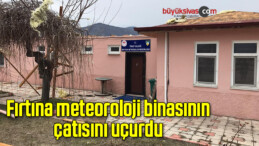 Fırtına meteoroloji binasının çatısını uçurdu