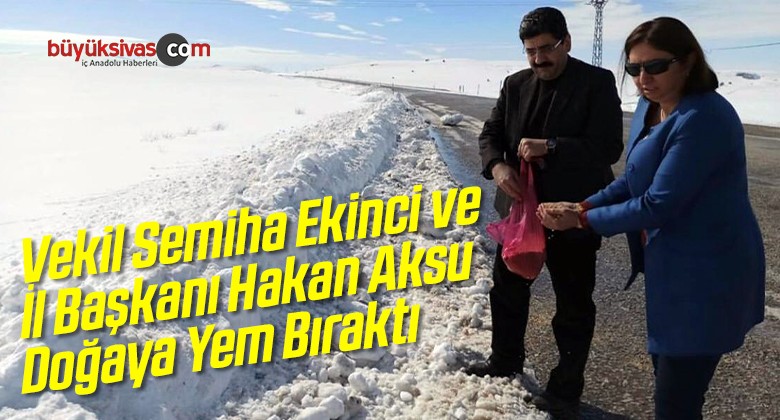 Ekinci :”Yiyecek bulmakta zorlanan hayvanlar için doğaya yem bıraktık”