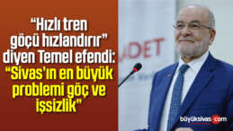 “Sivas’ın en büyük problemi göç ve işsizlik”