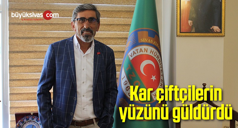 Kar çiftçilerin yüzünü güldürdü