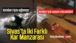 Sivas’ta İki Farklı Kar Manzarası