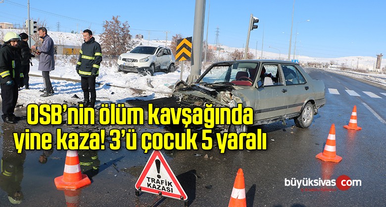 Sivas’ta trafik kazası: 5 yaralı