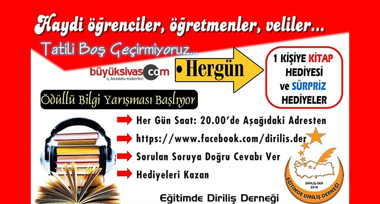 Eğitimde Diriliş Derneği ‘nden Ödüllü Bilgi Yarışması