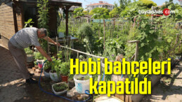 Hobi bahçeleri kapatıldı