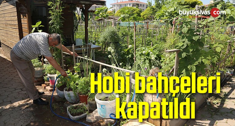 Hobi bahçeleri kapatıldı