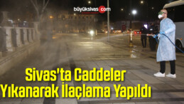 Sivas’ta Caddeler Yıkanarak İlaçlama Yapıldı