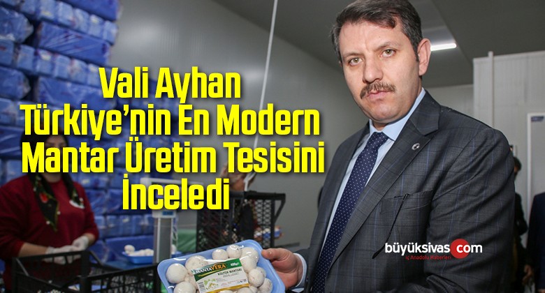 Vali Ayhan Türkiye’nin En Modern Mantar Üretim Tesisini İnceledi