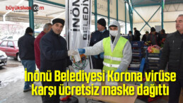 İnönü Belediyesi Korona virüse karşı ücretsiz maske dağıttı