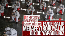 Honda çalışanları öğle yemeğini mesafeli yiyor