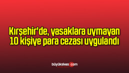 Kırşehir’de, yasaklara uymayan 10 kişiye para cezası uygulandı