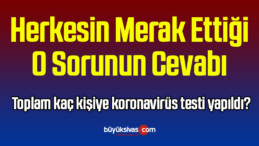 Türkiye’de kaç kişiye koronavirüs testi yapıldı?