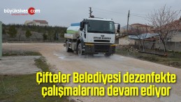 Çifteler Belediyesi dezenfekte çalışmalarına devam ediyor