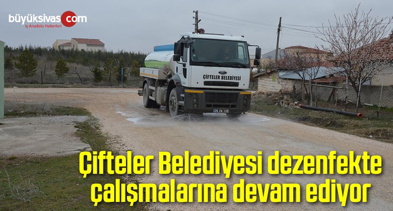 Çifteler Belediyesi dezenfekte çalışmalarına devam ediyor