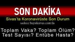 Sivas’ta Koronavirüste Son Durum! Ölü Sayısı Pozitif Vaka ve İyileşenler