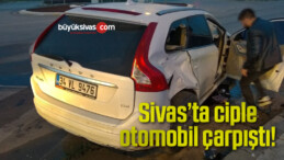 Sivas’ta ciple otomobil çarpıştı: 4 yaralı