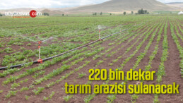 220 bin dekar tarım arazisi sulanacak