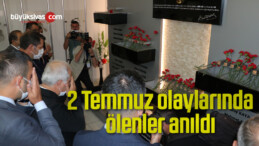 2 Temmuz olaylarında ölenler anıldı