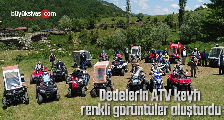 Dedelerin ATV keyfi, renkli görüntüler oluşturdu