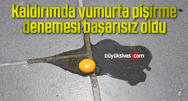 41 dereceyi bulan sıcakta, kaldırımda yumurta pişirme denemesi başarısız oldu