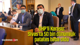 CHP’li Karasu: Sivas’ta 50 bin dönümlük patates heba oldu