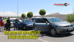 Üç araç bir birine girdi: 1 kişi yaralandı