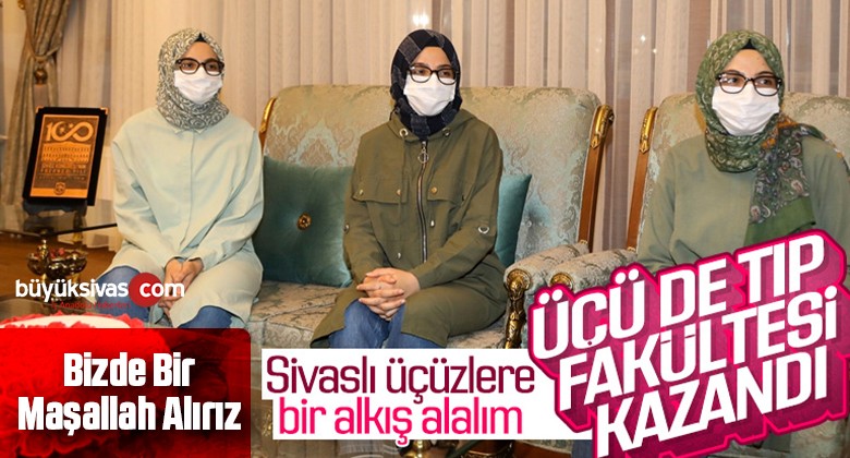 Üçüz kardeşler tıp fakültesini kazandı