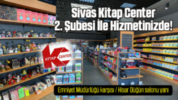 Sivas Kitap Center İkinci Şubesi Emniyet Karşısı Hisar Düğün Salonu Yanında