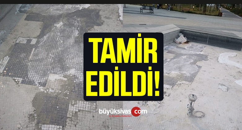 Millet Bahçesi’nde Gündeme Getirdiğimiz Fayanslar Tamir Edildi