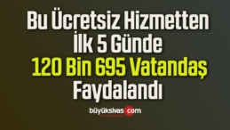 İlk 5 Günde 120 Bin 695 Vatandaş Uygulamadan Faydalandı