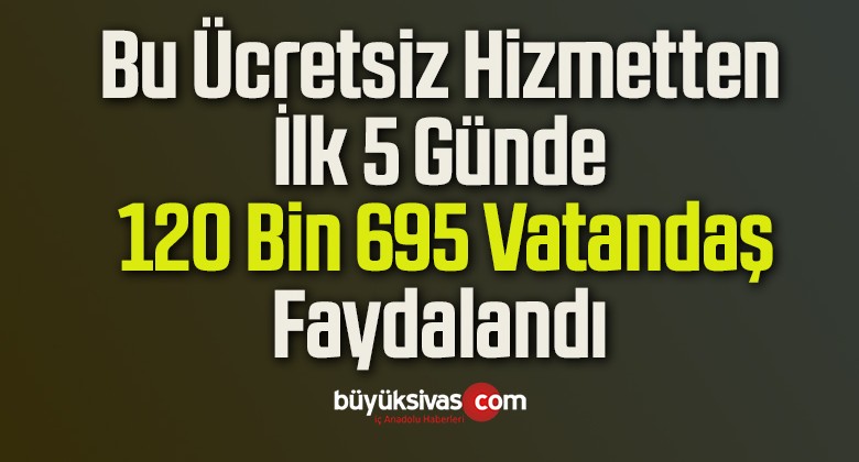 İlk 5 Günde 120 Bin 695 Vatandaş Uygulamadan Faydalandı