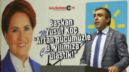 İYİ Parti Sivas İl Başkanı Yusuf Koç “artan gücümüzle 3. yılımıza ulaştık”