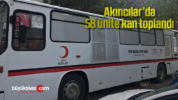 Akıncılar’da 58 ünite kan toplandı