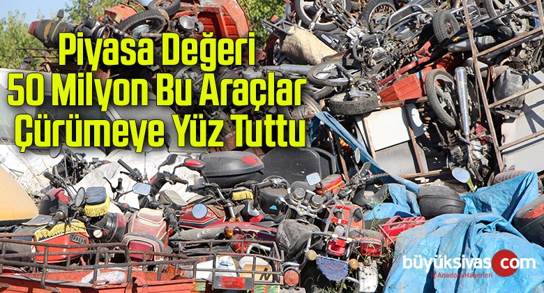 Piyasa değeri 50 milyon, bu araçlar çürümeye yüz tuttu