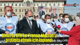 Sivas’ta STK’lar Fransız Macron’u protesto etmek için toplandı