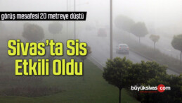 Sivas’ta sis etkili oldu