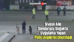 Sivaslı aile dondurucu soğukta uygulama yapan polis ekiplerini unutmadı