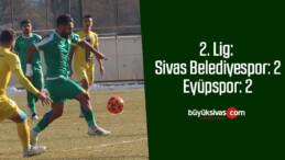 2. Lig: Sivas Belediyespor: 2 – Eyüpspor: 2