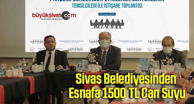 Sivas Belediyesinden Esnafa 1500 TL Can Suyu