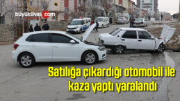 Satılığa çıkardığı otomobil ile kaza yaptı, yaralandı