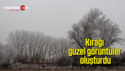 Kırağı güzel görüntüler oluşturdu