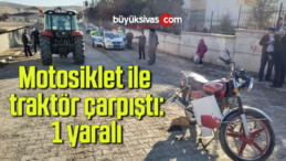 Motosiklet ile traktör çarpıştı: 1 yaralı