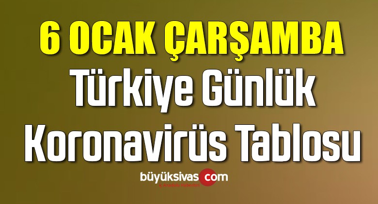 6 Ocak Türkiye’de koronavirüs raporu