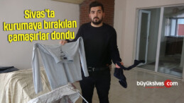 Sibirya soğukları, kurumaya bırakılan çamaşırlar dondu