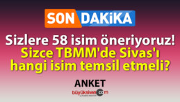 Sivas’tan sizlere 58 isim öneriyoruz! Sizce TBMM’de Sivas’ı hangi isim temsil etmeli?