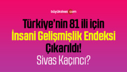 Türkiye´nin 81 ili için insani Gelişmişlik Endeksi Çıkarıldı! Sivas kaçıncı?