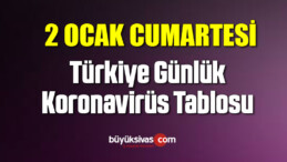 2 Ocak TÜRKİYE’DE KORONAVİRÜS RAPORU