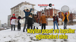 Naylon poşet ve tepsiler eğlenceleri oldu