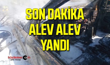 Lüks Araç Seyir Halindeyken Alev Alev Yandı