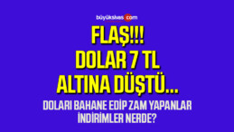 Dolar, 7 TL’nin Altında İşlem Görüyor