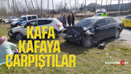 Cip ile Otomobil Kafa Kafaya Çarpıştı, Kazada Karı Koca Yaralandı